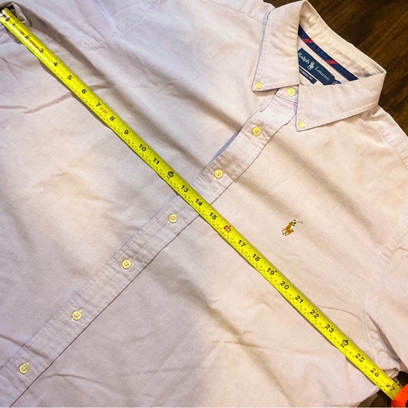 RALPH LAUREN Long Sleeve Purple Pique Button Down Dress Shirt Sz XL - Picture 6 of 9
